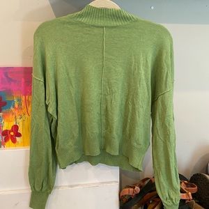 Green mock neck sweater